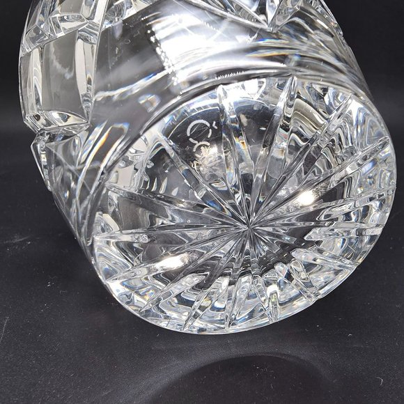 Ceska Vase Leaded Crystal With Diamond & Fan Pattern 6" Floral Table Size JJ3823 - Picture 7 of 9